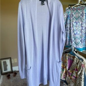 Joan Vass Light Purple Knit Cardigan